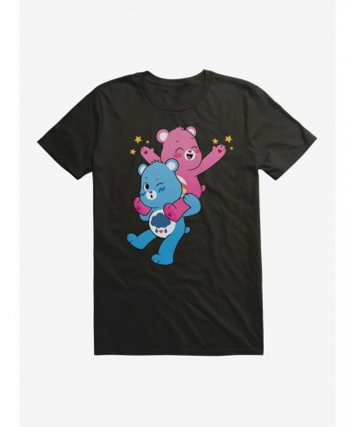 Care Bears Grumpy And Cheer Piggy Back Ride T-Shirt $14.34 T-Shirts